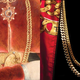 Left: detail of Christ Blessing surrounded by a Donor Family.Unknown German Painter 1560. Right: 2 Chainz